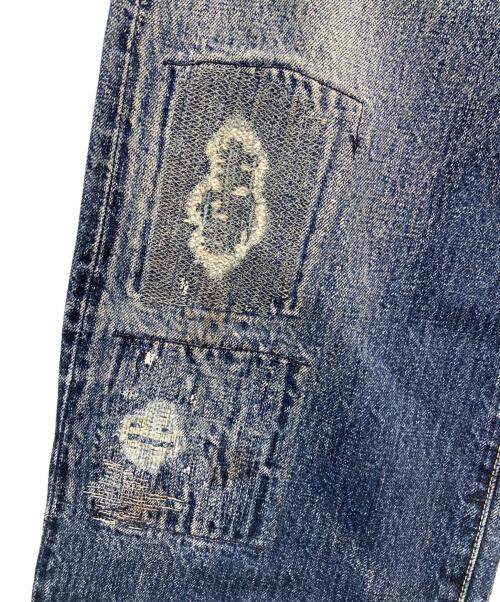 KAPITAL（キャピタル）KAPITAL (キャピタル) パッチ加工デニムパンツ インディゴ サイズ:Lの古着・服飾アイテム