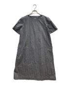 45rpm45アールピーエム）の古着「ストライプワンピース」｜グレー