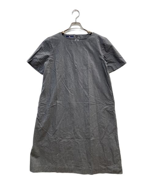 45rpm（45アールピーエム）45rpm (45アールピーエム) ストライプワンピース グレー サイズ:2の古着・服飾アイテム