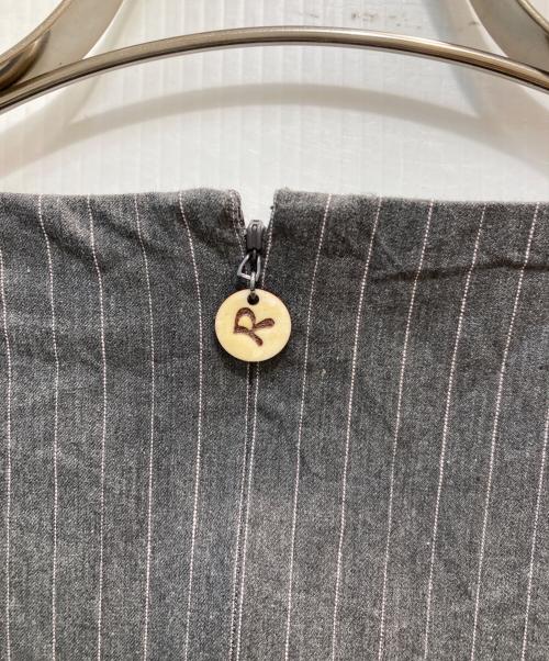 45rpm（45アールピーエム）45rpm (45アールピーエム) ストライプワンピース グレー サイズ:2の古着・服飾アイテム