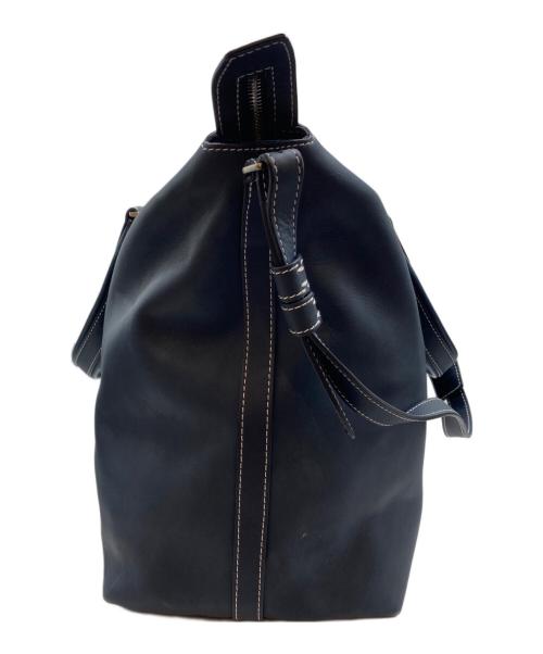 HIROFU（ヒロフ）HIROFU (ヒロフ) 2WAYレザートートバッグ ネイビーの古着・服飾アイテム