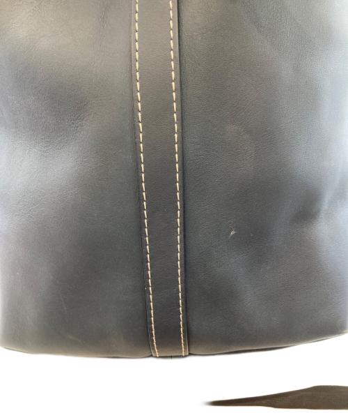 HIROFU（ヒロフ）HIROFU (ヒロフ) 2WAYレザートートバッグ ネイビーの古着・服飾アイテム