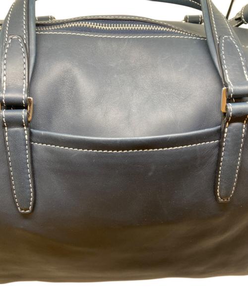 HIROFU（ヒロフ）HIROFU (ヒロフ) 2WAYレザートートバッグ ネイビーの古着・服飾アイテム
