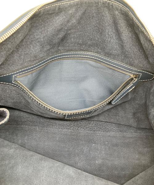 HIROFU（ヒロフ）HIROFU (ヒロフ) 2WAYレザートートバッグ ネイビーの古着・服飾アイテム