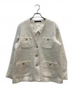 martiniqueマルティニーク）の古着「ツイードジャケット」｜アイボリー