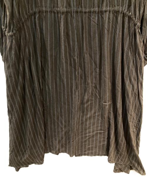 Graphpaper（グラフペーパー）Graphpaper (グラフペーパー) ストライプドローストリングドレス ブラウン サイズ:00の古着・服飾アイテム