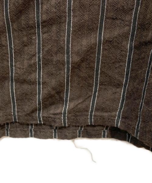 Graphpaper（グラフペーパー）Graphpaper (グラフペーパー) ストライプドローストリングドレス ブラウン サイズ:00の古着・服飾アイテム