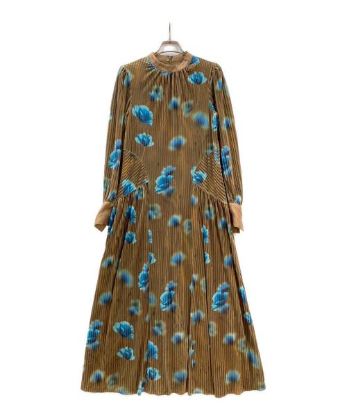 Ameri（アメリ）AMERI (アメリ) MILA VELOUR CUT DRESS ブラウン サイズ:Ｍの古着・服飾アイテム