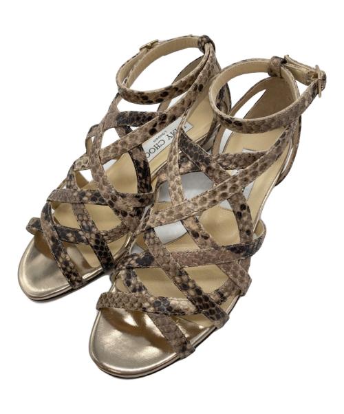 JIMMY CHOO（ジミーチュウ）JIMMY CHOO (ジミーチュウ) サンダル ベージュ サイズ:35　1/2の古着・服飾アイテム