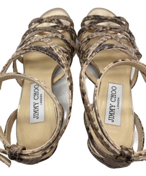 JIMMY CHOO（ジミーチュウ）JIMMY CHOO (ジミーチュウ) サンダル ベージュ サイズ:35　1/2の古着・服飾アイテム