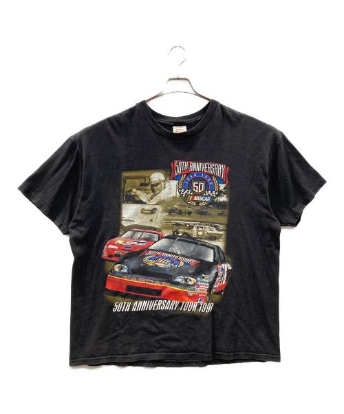 Hanes（ヘインズ）Hanes (ヘインズ) 50th NASCAR Tシャツ ブラック サイズ:XLの古着・服飾アイテム