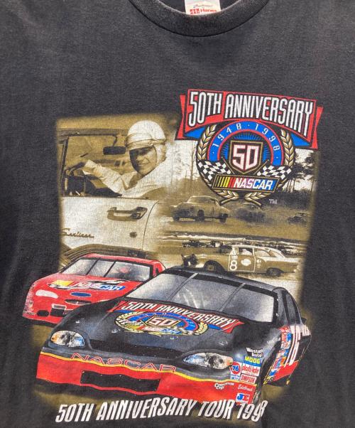 Hanes（ヘインズ）Hanes (ヘインズ) 50th NASCAR Tシャツ ブラック サイズ:XLの古着・服飾アイテム