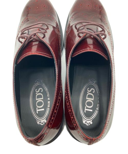 TOD'S（トッズ）TOD'S (トッズ) ウィングチップシューズ ボルドー サイズ:39 1/2の古着・服飾アイテム