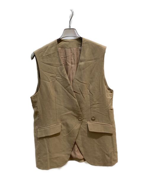 un number（アンナンバー）un number (アンナンバー) 3シルエットテロンジレ ベージュ サイズ:Fの古着・服飾アイテム