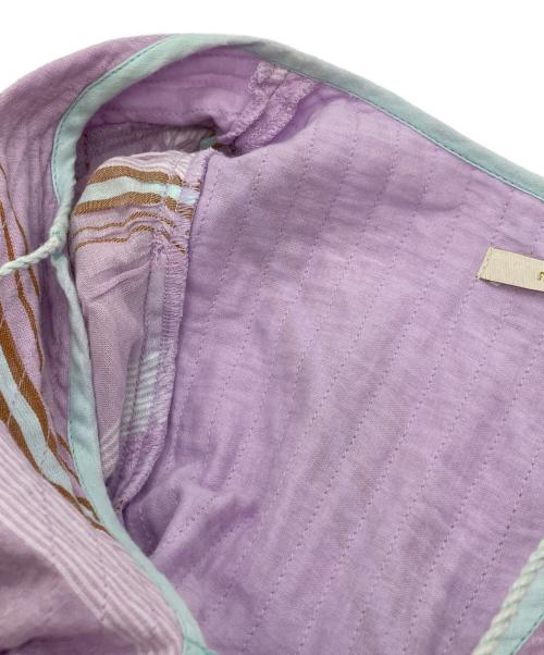 ne quittez pas（ヌキテパ）ne quittez pas (ヌキテパ) COTTON VOILE STRIPE DRESS パープル サイズ:Sの古着・服飾アイテム