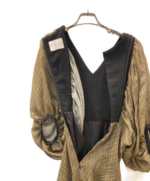 Ameri（アメリ）AMERI (アメリ) GEOMETRIC RHOMBUS DRESS オリーブ サイズ:Mの古着・服飾アイテム