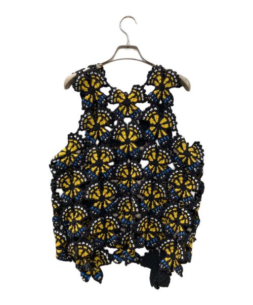 doublet（ダブレット）doublet (ダブレット) バタフライクロシェニットトップ ブラック サイズ:-の古着・服飾アイテム