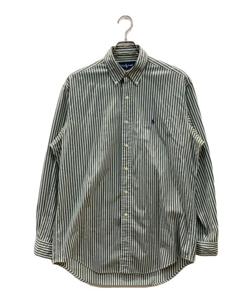 POLO RALPH LAUREN（ポロ・ラルフローレン）POLO RALPH LAUREN (ポロ・ラルフローレン) ストライプシャツ グリーン サイズ:Mの古着・服飾アイテム