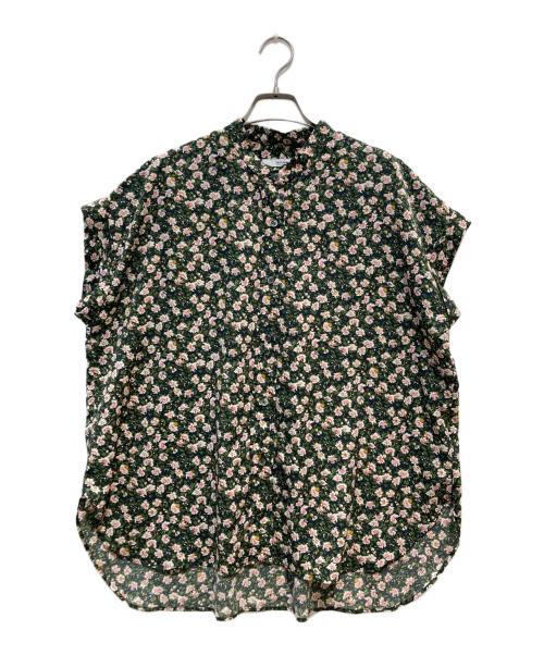 JOURNAL STANDARD relume（ジャーナルスタンダード レリューム）JOURNAL STANDARD relume (ジャーナルスタンダード レリューム) フラワープリントフレンチスリーブブラウス グリーン サイズ:-の古着・服飾アイテム