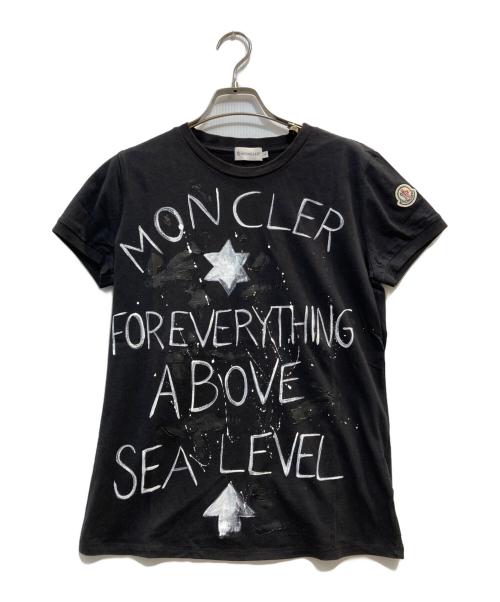 MONCLER（モンクレール）MONCLER (モンクレール) プリントTシャツ ブラック サイズ:Lの古着・服飾アイテム