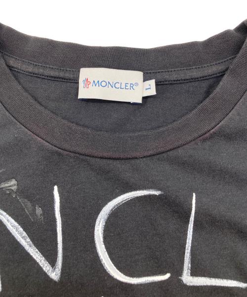 MONCLER（モンクレール）MONCLER (モンクレール) プリントTシャツ ブラック サイズ:Lの古着・服飾アイテム
