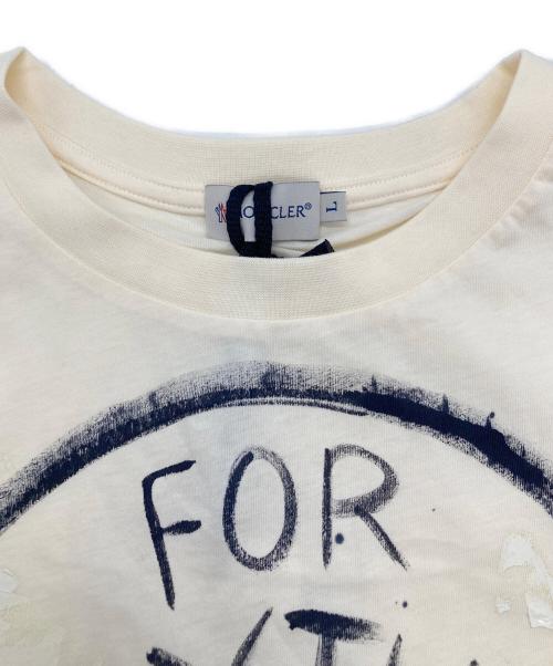 MONCLER（モンクレール）MONCLER (モンクレール) プリントTシャツ ベージュ サイズ:Lの古着・服飾アイテム