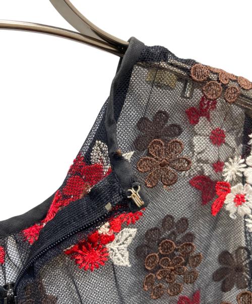 ROBE DE CHAMBRE COMME DES GARCONS（ローブドシャンブル コムデギャルソン）ROBE DE CHAMBRE COMME DES GARCONS (ローブドシャンブル コムデギャルソン) レース刺繍ブラウス ブラック サイズ:Sの古着・服飾アイテム