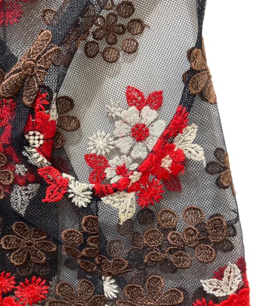 ROBE DE CHAMBRE COMME DES GARCONS（ローブドシャンブル コムデギャルソン）ROBE DE CHAMBRE COMME DES GARCONS (ローブドシャンブル コムデギャルソン) レース刺繍ブラウス ブラック サイズ:Sの古着・服飾アイテム