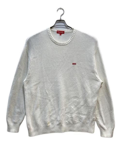 SUPREME（シュプリーム）SUPREME (シュプリーム) TEXTURED Small Box Sweater ホワイト サイズ:XLの古着・服飾アイテム