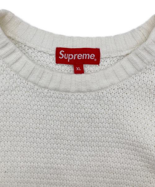 SUPREME（シュプリーム）SUPREME (シュプリーム) TEXTURED Small Box Sweater ホワイト サイズ:XLの古着・服飾アイテム