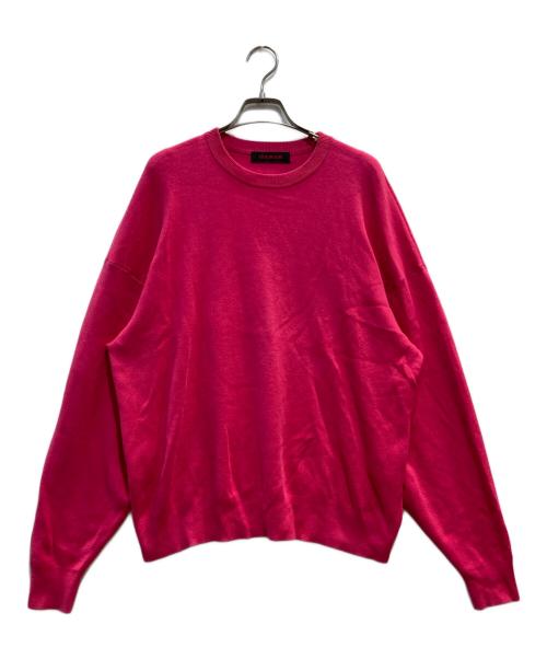 CABAN（キャバン）CABAN (キャバン) コットンカシミヤクルーネックプルオーバー ショッキングピンク サイズ:Mの古着・服飾アイテム