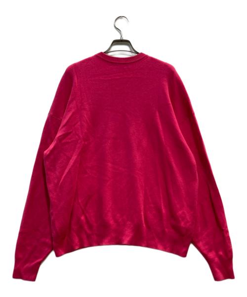 CABAN（キャバン）CABAN (キャバン) コットンカシミヤクルーネックプルオーバー ショッキングピンク サイズ:Mの古着・服飾アイテム