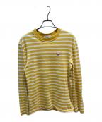maison kitsuneメゾンキツネ）の古着「長袖Tシャツ」｜イエロー