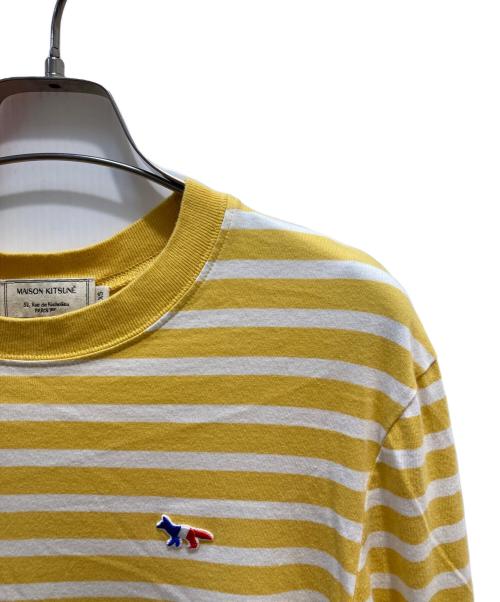 maison kitsune（メゾンキツネ）maison kitsune (メゾンキツネ) 長袖Tシャツ イエロー サイズ:XSの古着・服飾アイテム