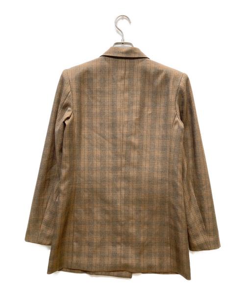 eimy istoire（エイミーイストワール）eimy istoire (エイミーイストワール) クラシックチェックマニッシュジャケット ブラウン サイズ:Fの古着・服飾アイテム