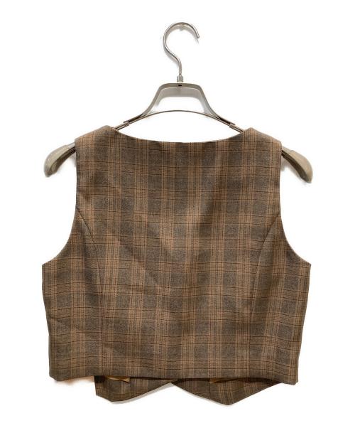 eimy istoire（エイミーイストワール）eimy istoire (エイミーイストワール) クラシックチェックマニッシュジャケット ブラウン サイズ:Fの古着・服飾アイテム