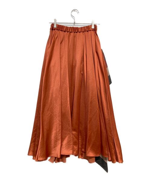 UN3D.（アンスリード）UN3D. (アンスリード) スカーフドッキングマキシスカート オレンジ サイズ:38 未使用品の古着・服飾アイテム
