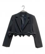 ZARAザラ）の古着「CROPPED TIE BLAZER」｜ブラック