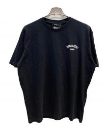 DSQUARED2（ディースクエアード）の古着「ロゴプリントクルーネックTシャツ」｜ブラック
