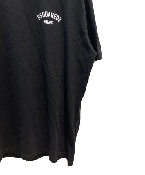 DSQUARED2（ディースクエアード）DSQUARED2 (ディースクエアード) ロゴプリントクルーネックTシャツ ブラック サイズ:XXL 未使用品の古着・服飾アイテム