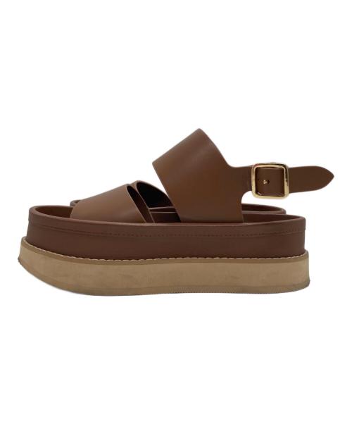 CLANE（クラネ）CLANE (クラネ) サンダル ブラウン サイズ:37の古着・服飾アイテム