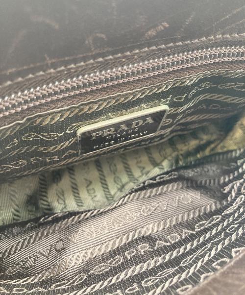 PRADA（プラダ）PRADA (プラダ) レザーショルダーバッグ ベージュの古着・服飾アイテム