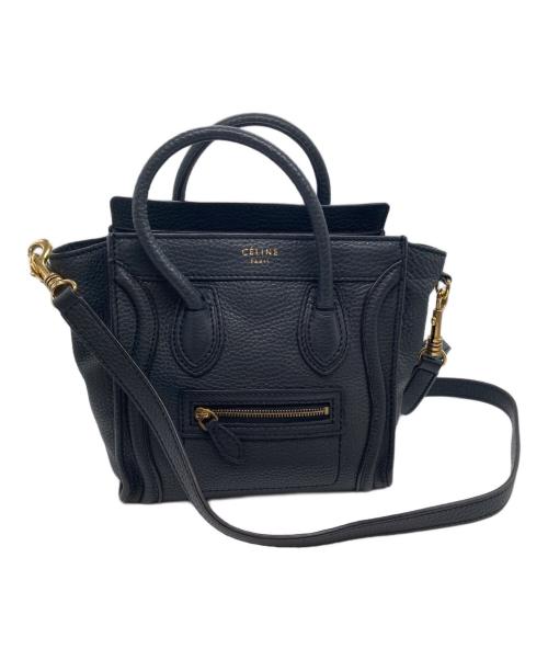 CELINE（セリーヌ）CELINE (セリーヌ) ラゲージナノショッパー  2WAYショルダーバッグ Anthraciteの古着・服飾アイテム