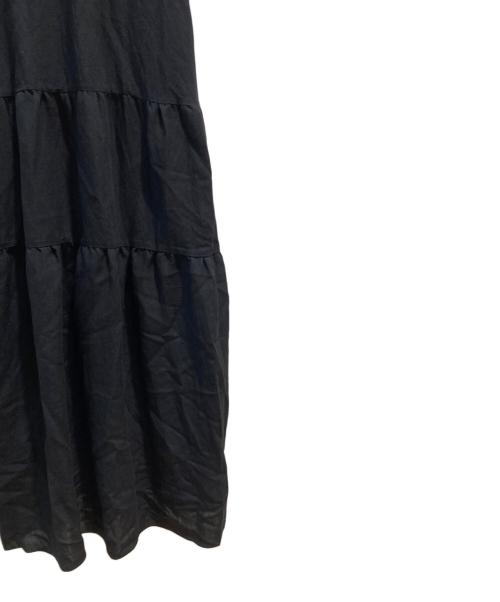 le reve vaniller（ル レーヴ ヴァニレ）le reve vaniller (ル レーヴ ヴァニレ) リボンベルト スカラップ ワンピース ブラック サイズ:Ｍの古着・服飾アイテム