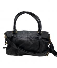 VIOLAd'ORO（ヴィオラドーロ）の古着「レザーバッグ」｜ブラック