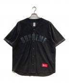SUPREMEシュプリーム）の古着「Ultrasuede Mesh Baseball Jersey」｜ブラック