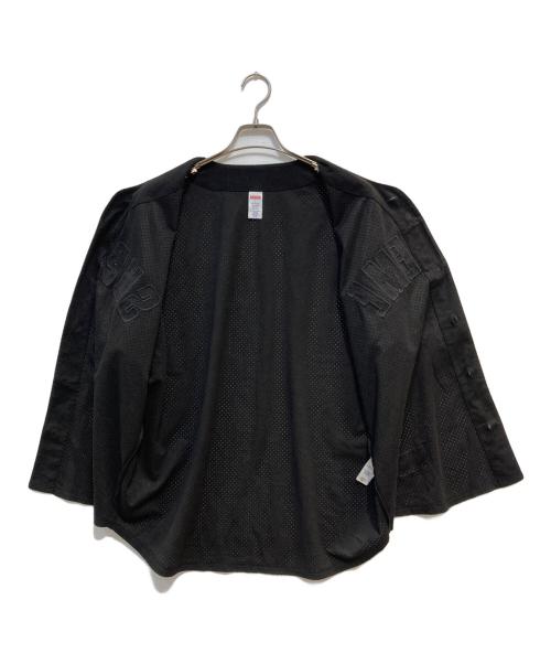 SUPREME（シュプリーム）Supreme (シュプリーム) Ultrasuede Mesh Baseball Jersey ブラック サイズ:Lの古着・服飾アイテム