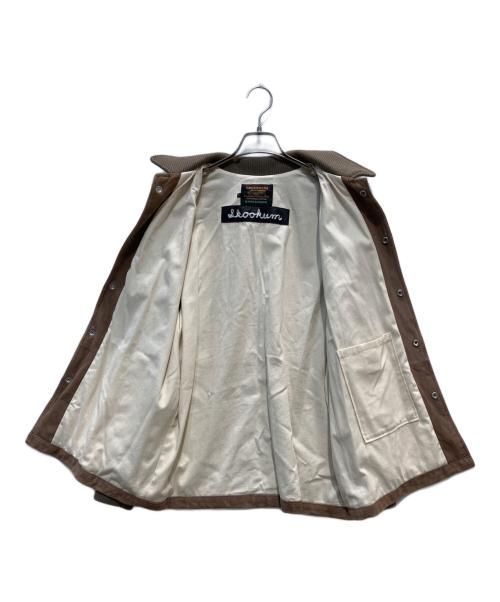 skookum（スクーカム）skookum (スクーカム) BEAMS (ビームス) レザーコーチジャケット ブラウン サイズ:Mの古着・服飾アイテム