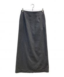 RIM.ARK（リムアーク）の古着「Mannish stripe pencil SK」｜グレー