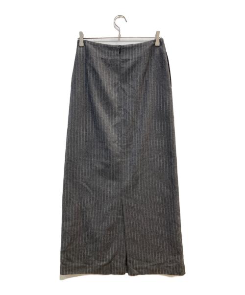 RIM.ARK（リムアーク）RIM.ARK (リムアーク) Mannish stripe pencil SK グレー サイズ:38の古着・服飾アイテム